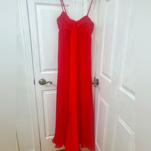 New Marciano  Red Pleated  Dress